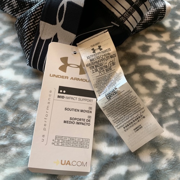 Under Armour UA HeatGear Mid Impact Sports Bra XS - Picture 10 of 12